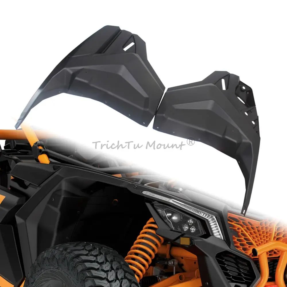 UTV Front Fender Kits Lateral Panel Left & Right For Can-Am Maverick X3 /Max Turbo R RR 1000R RS DS MR 2017-2020 Matte Black