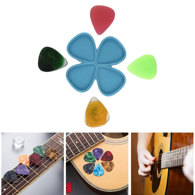 Musical Guitar Picks Resin Mold DIY Guitar Thumb Finger Picks UV Epoxy Mold 40GB