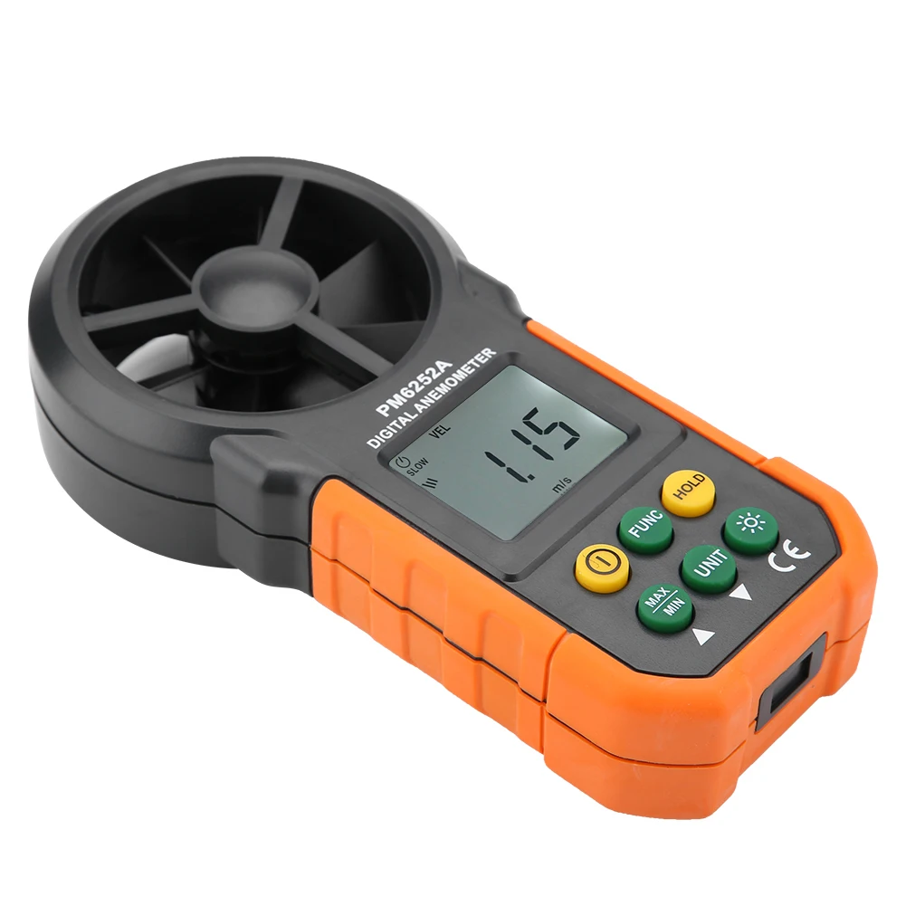 เครื่องวัดความเร็วลมแบบดิจิตอล เครื่องวัดความเร็วลม PEAKMETER PM6252A เครื่องวัดความเร็วลมแบบดิจิตอล เครื่องวัดปริมาณอากาศ เครื่องวัดความเร็วลม เครื่องวัดความเร็วลม