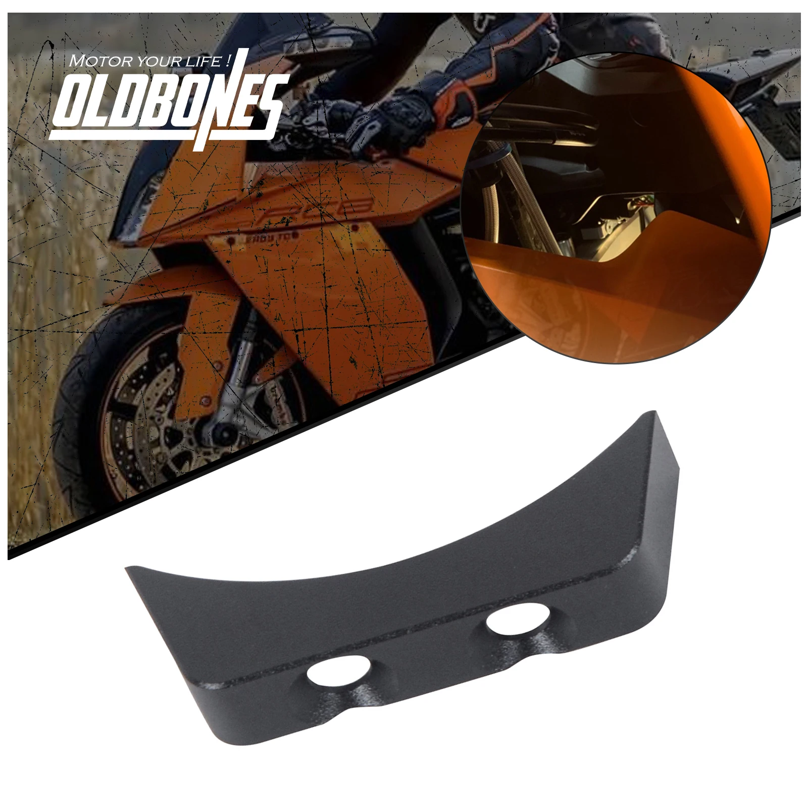 Oldbones Aluminium Lock Stop Block Motorcycle Lock Stop Plate For RC8 1190 R 2009-2016