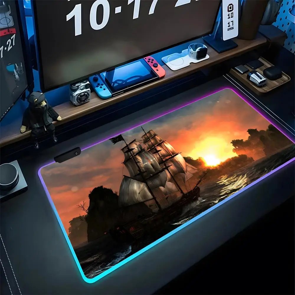 

Assassins C-CreedS Mouse Pad Gaming Rgb Mousepad Backlit Keyboard Gamer Girl Xxl Laptop Mat Table Pads Xxl Deskpad