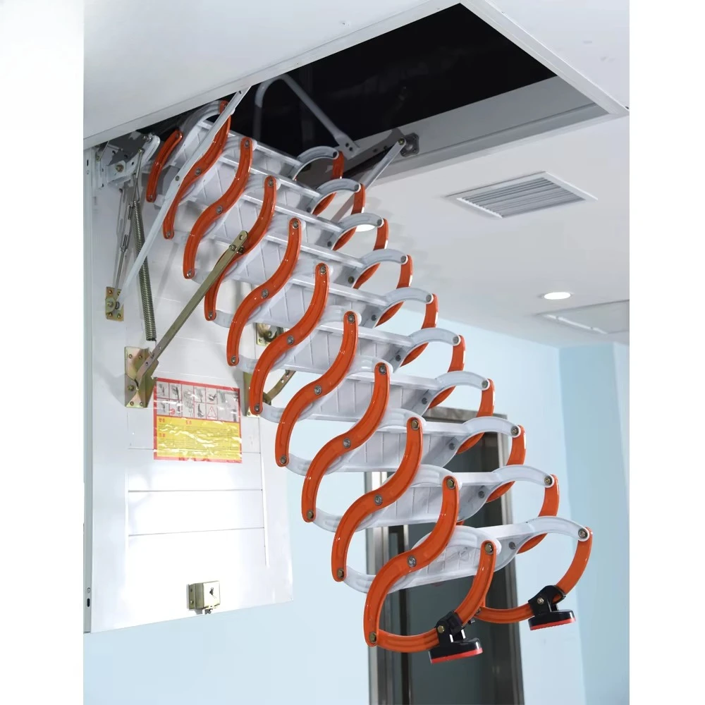 Multi Functional Household Invisible Telescopic Folding Roof Basement Ladder