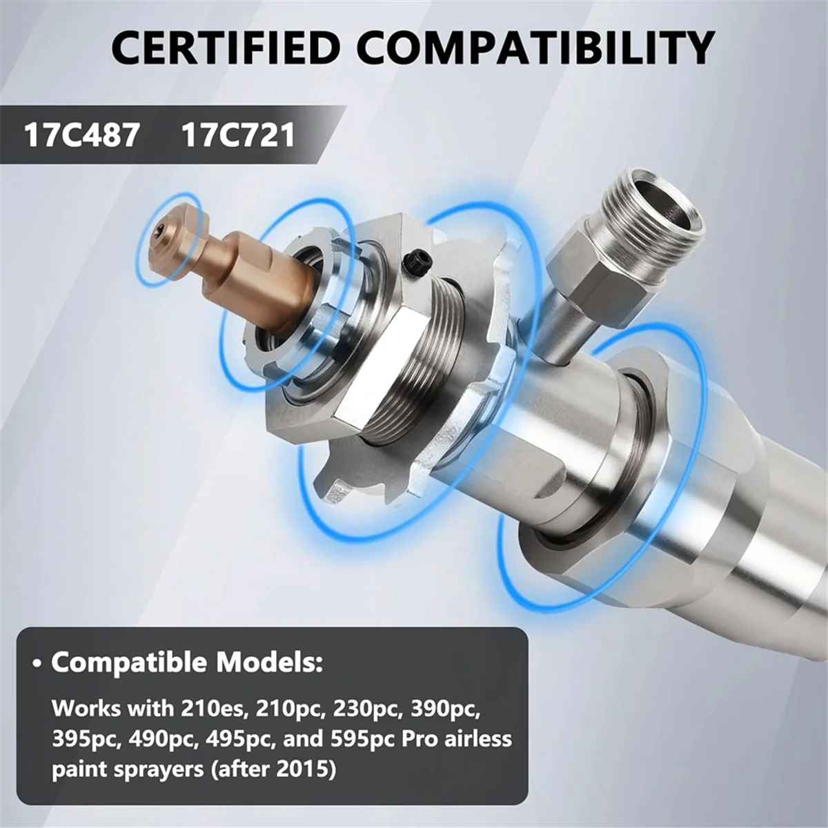 

A002 17C487 17C721 Airless Pump Sprayer Accessories Compatible with 210 PC ES 230 PC Pro 390 PC Pro 395 PC Pro