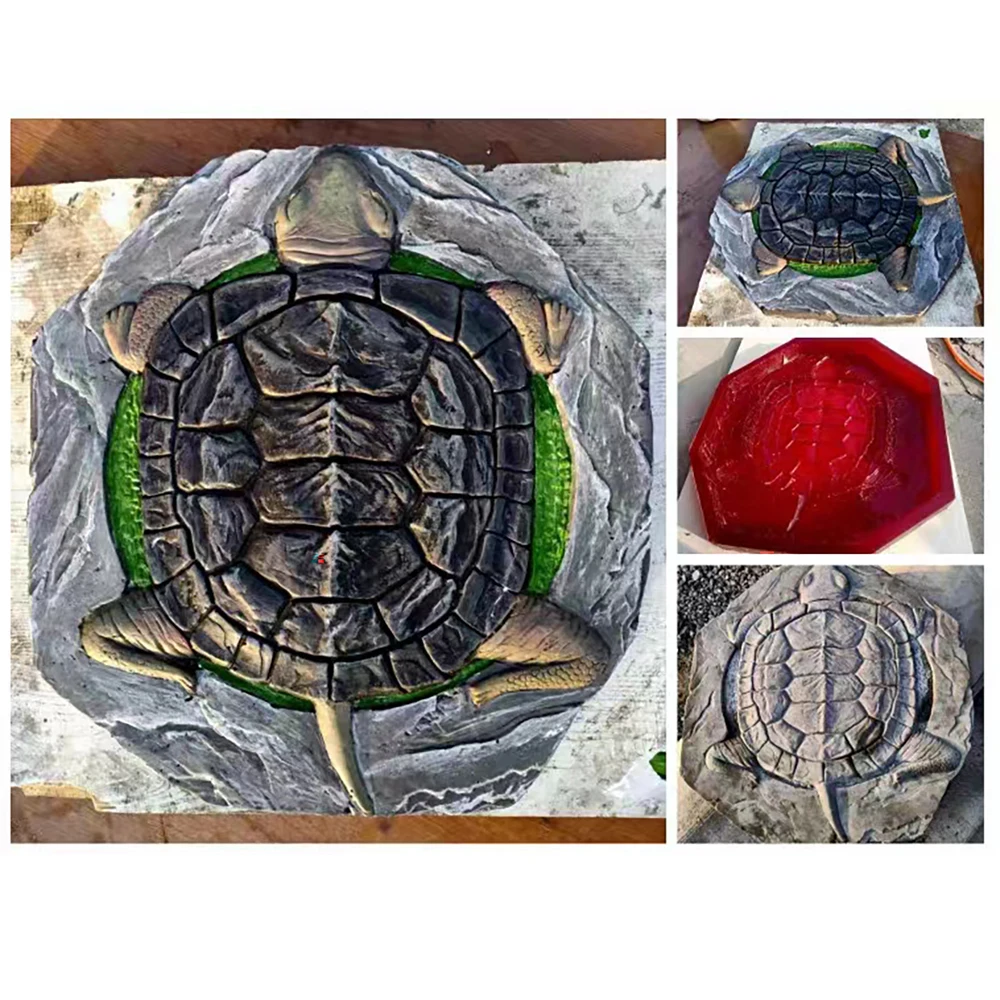 Garden park stepping stone mold cement stepping stone Ting step paving stone simulation turtle paving brick mold