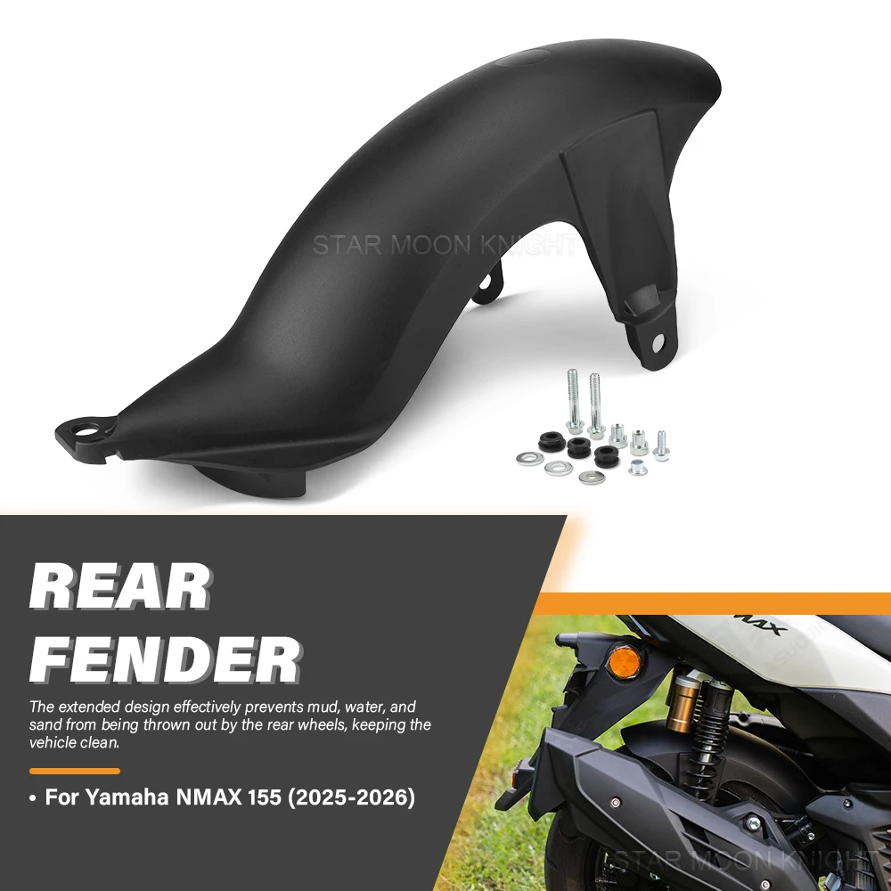 

Motorcycle Rear Tire Hugger Shield Mud splash guard Cover For YAMAHA NMAX155 NMAX 155 N MAX 155 2025 2026 Motorbike Accessories