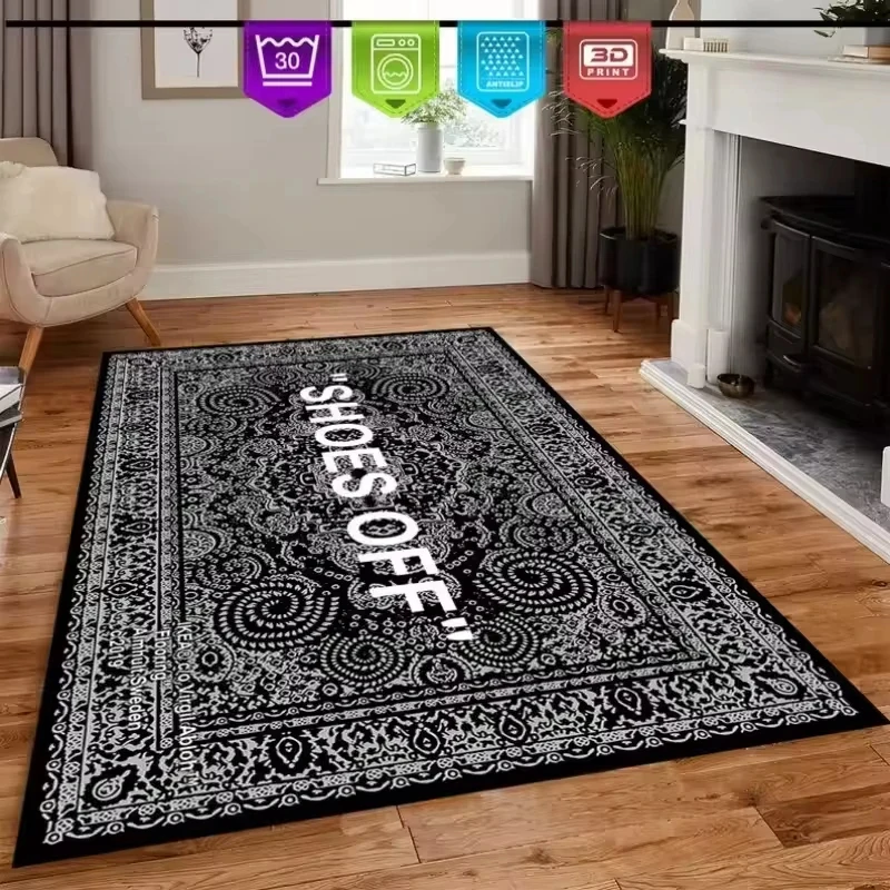 

VIKAMA Minimalist Alphabet Rug: Non-Slip and Easy to Clean—Living Room Sofa Mat, Bedroom Bedside Rug, Home Decor