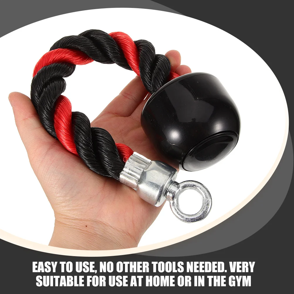 

2pcs Pull Down Training Rope Heavy Duty Nylon Fitness Rope For Triceps Biceps Strength Exercise Cable Attachments Gym Workouts