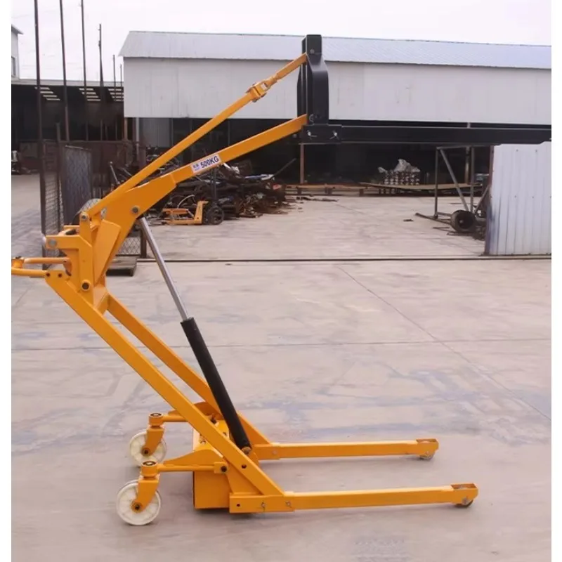 رافعة شوكية كهربائية محمولة EXW سعة تحميل 500 كجم نظام الرفع الهيدروليكي تصميم ذراع منحني لاستخدام ورشة عمل المستودعات