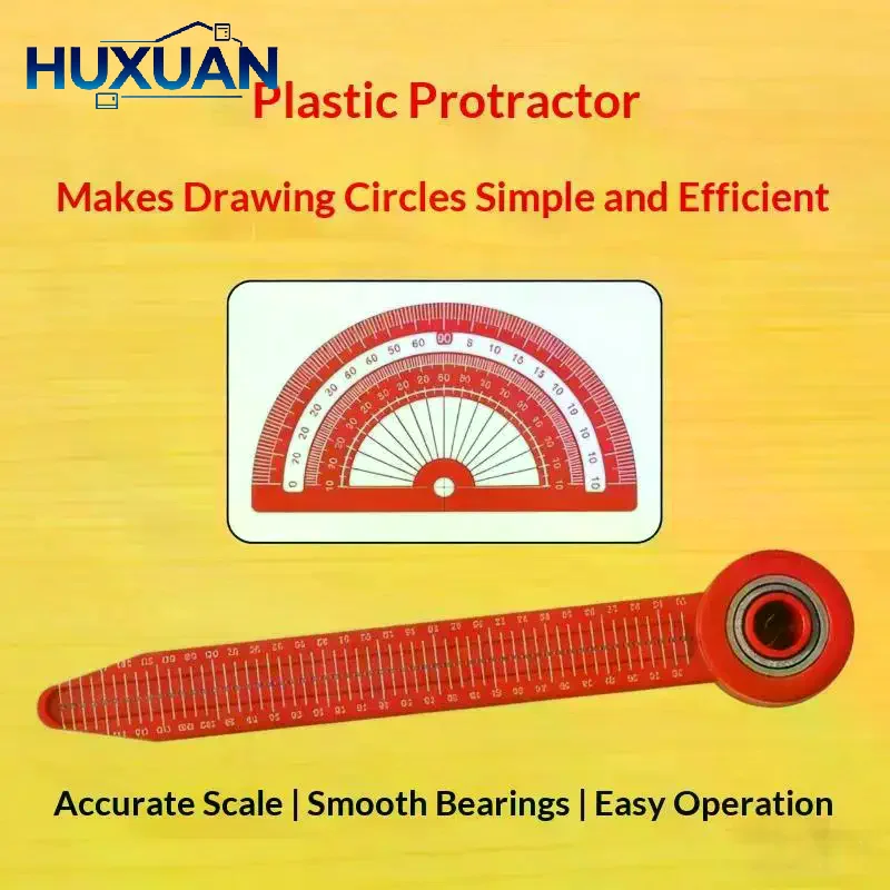Smooth Bearing Woodworking Compass Adjustable Rotary Ruler Plastic Circle Drafting Tool Layout Gauge For Carpenter Drafting DIY