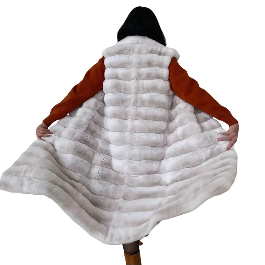 겨울 천연 렉스 토끼 모피 코트 여성 짧은 모피 자켓 친칠라 모피 베스트 셀러 리얼 모피 자켓