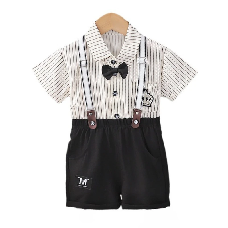 

New Summer Baby Boys Clothes Suit Children Striped Shirt Shorts 2Pcs/Sets Kids Clothing Toddler Casual Costume Infant Tracksuits