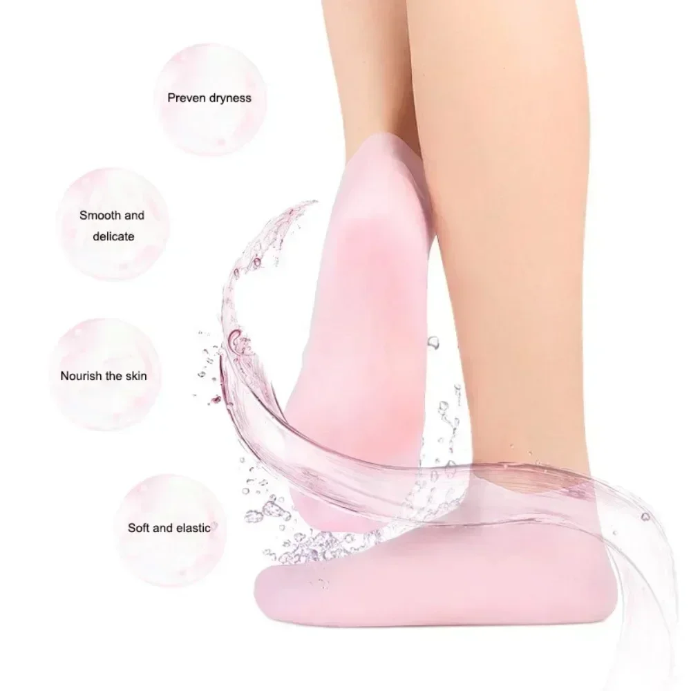 1Pair Silicone Socks Foot Spa Moisturizing Gel Sock Exfoliating and Preventing Dryness Cracked Foot Skin Care Anti Cracking Sock view 4