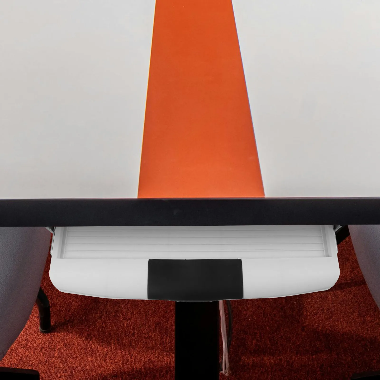 

1Set Sliding Keyboard Tray Sturdy Under Desk Draw Easy Pull Hidden Keyboard Shelf Space Saving Under Desk Storage Tray