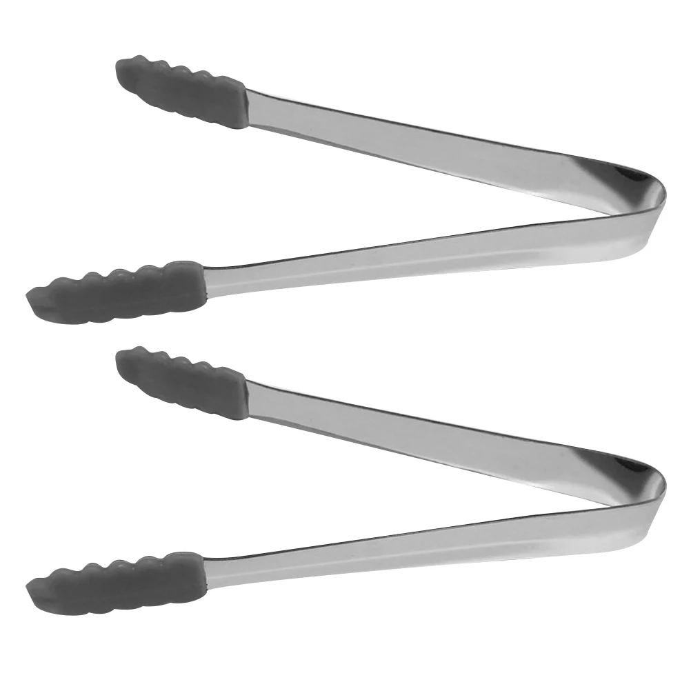 

2pcs Stainless Steel Ice Cube Tong Mini Food Clip For Restaurant Sugar Cube Serving Cocktail Drinks Buffet Kitchen Gadgets Small