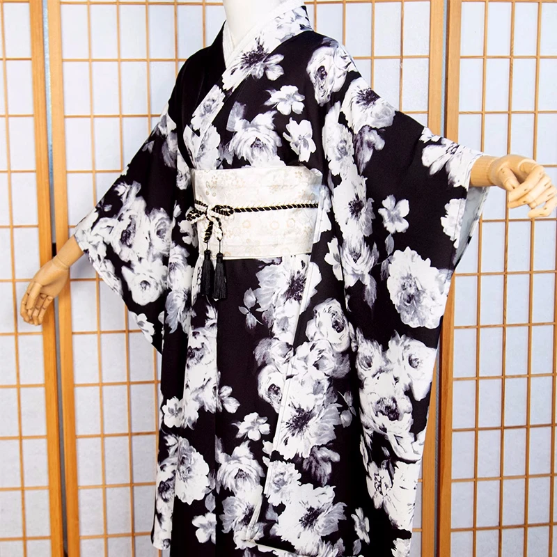 Kimono japonais Obi Jacquard pour femmes, ceinture saillante, robe à nœud, ceinture de photographie