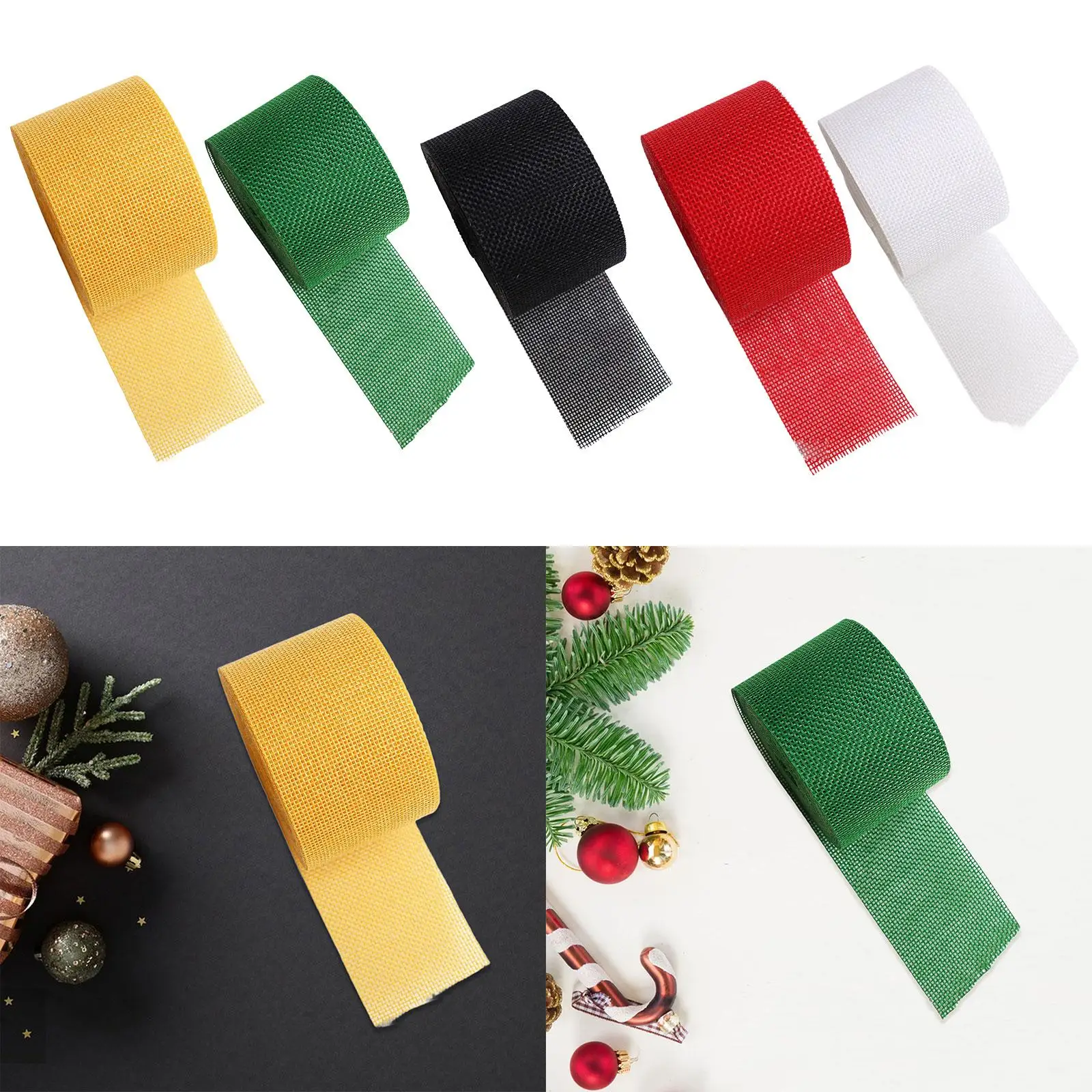 الخيش الشريط عيد الميلاد الشريط DIY الزخرفية فو الكتان الشريط الكتان تقليد السلكية الشريط لجميع القديسين كراسي استحمام الطفل