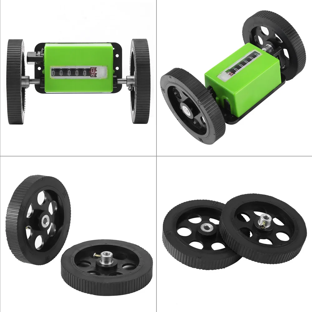 1pc Mechanical Length Counter Meter Counter Rolling Wheel Green