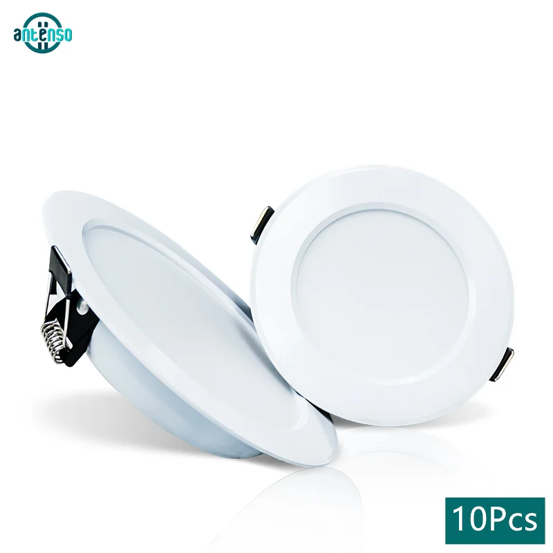 

10Pcs LED Downlight 220V Ceiling Light 3W 5W 7W 9W 12W 15W Recessed Led Down Light Round Panel Light Spotlight Indoor Lighting