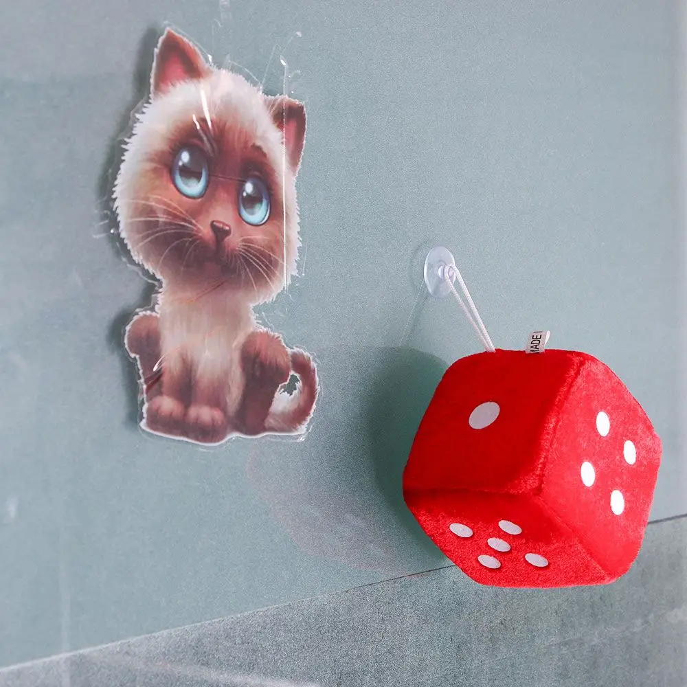 Kropki VINTAGE 8x8x8cm Lusterko wsteczne Strefa Tech View Auto Fuzzy Plush Dice Wiszące samochód