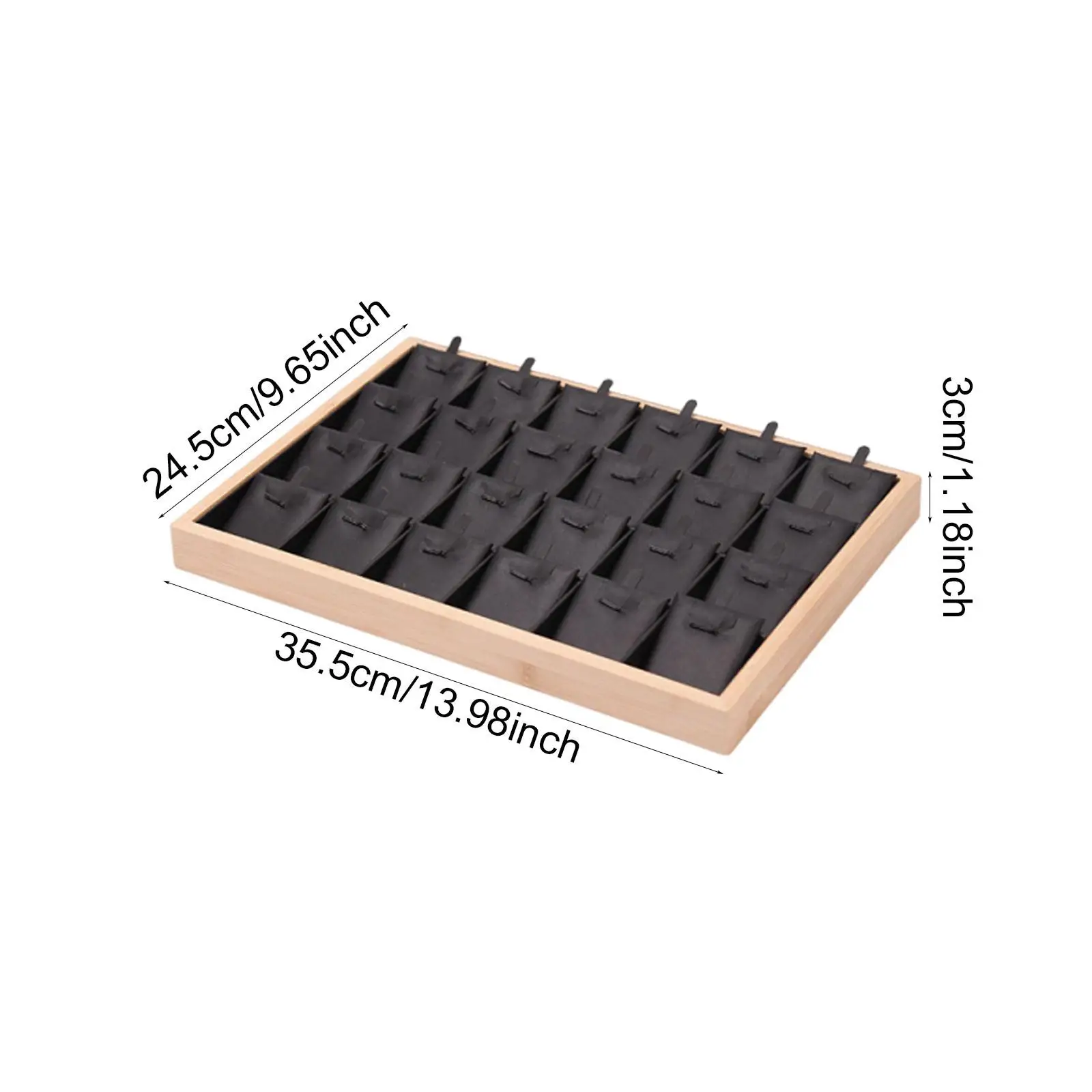 

Jewelry Tray Organizer Leather Multifunctional 24 Individual Compartment Gifts Storage Case Jewelry Box for Hairpins Her