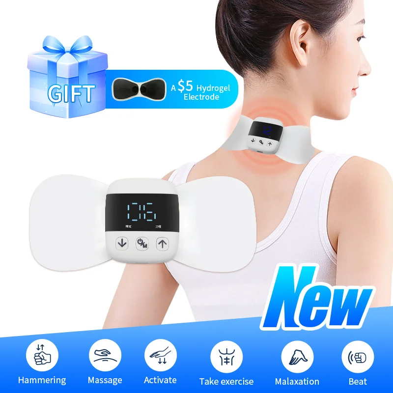 

Mini Electric Cervical Vertebra Neck Massage Patch Muscle Massage Stimulator Muscle Pain Joints Full Body Relief Shoulder Relax