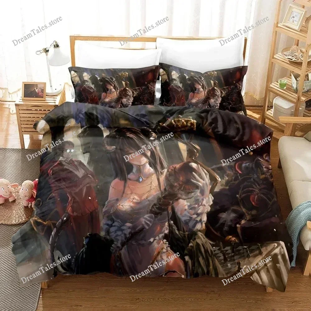 3D Printed Anime The OVERLORD Bedding Set Boys Girls Twin Queen Size Duvet Cover Pillowcase Bed Kids Adult Luxury Gift