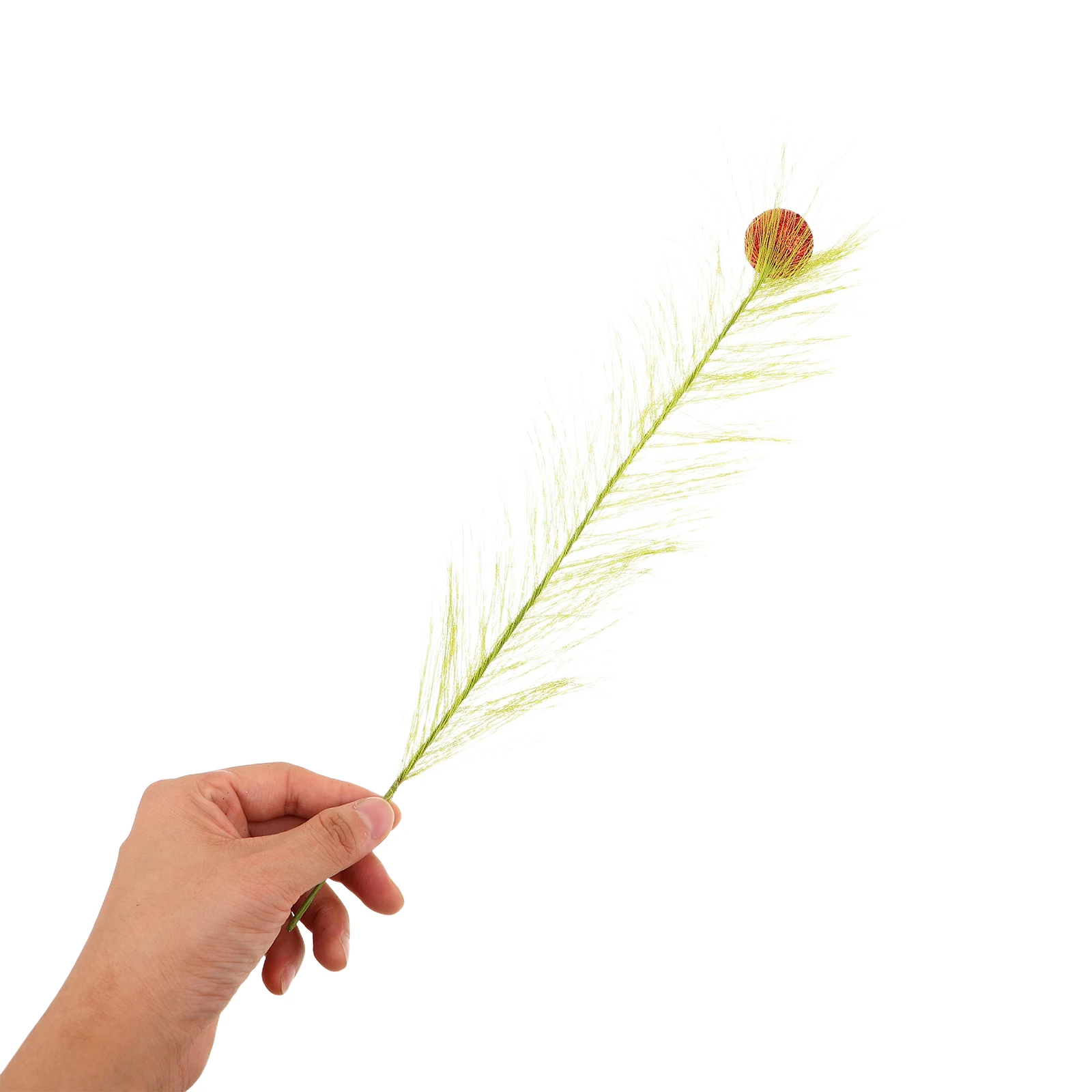

30 Pcs Artificial Reed Flower Stems Reeds Decoration Fake Tall Grass Flowers for Indoor Plants Branch Wire Drawing Cloth