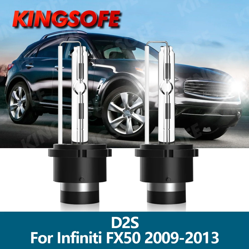 2Pcs Xenon HID D2S Headlights 35W 3800LM 12V DC Car Bulb 6000K Auto Lights Hight Low Beam Bulbs For Infiniti FX50 2009-2013