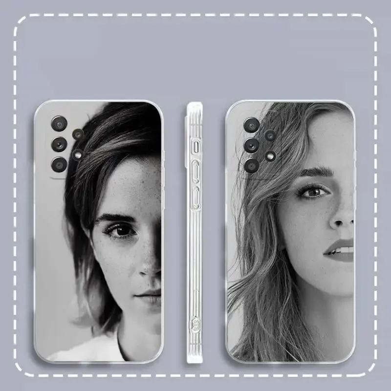 E-Emma-Watson- Beautiful Angel Phone Case For Samsung Galaxy S 23 22 21 20 10 9 8 7 6 Plus Ultra 5G Edge lite Transparent Cover