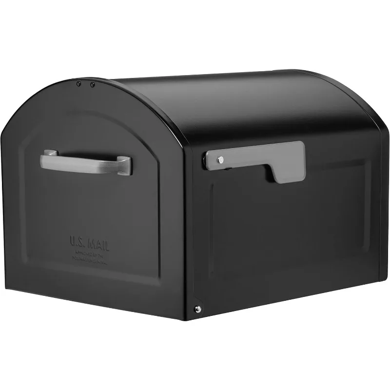 950020B-10 Centennial Postmount Mailbox, XL, Black