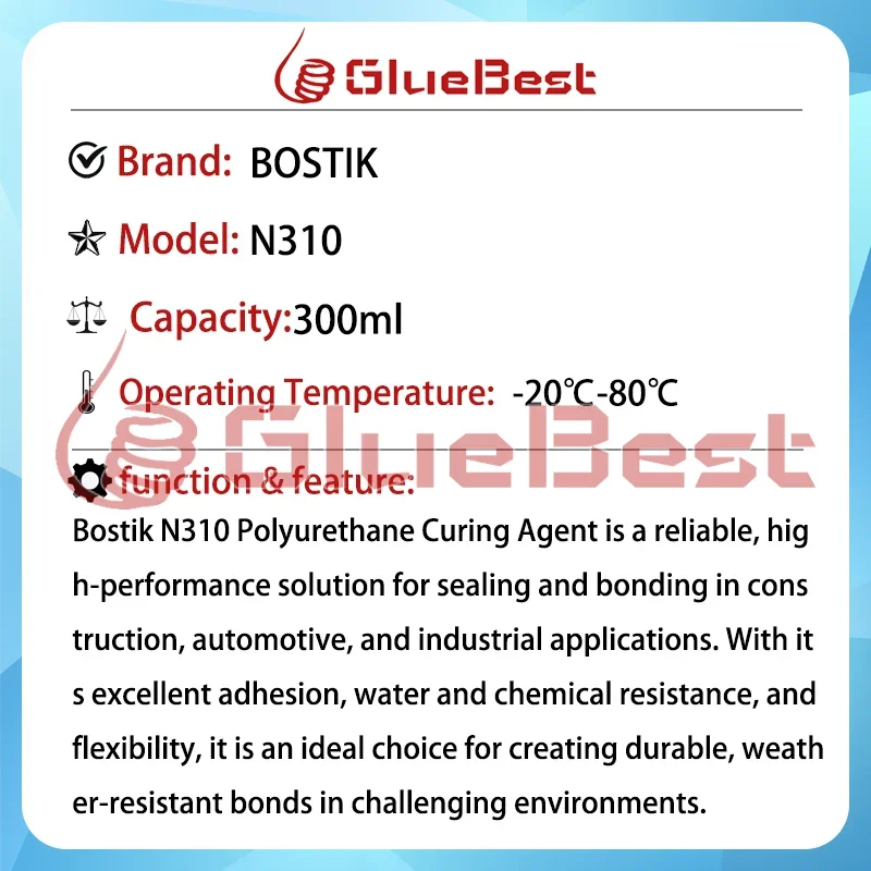 Bostik N310 لا مزيد من عامل معالجة للأغراض العامة الكلاسيكية للبناء والمنتج الأصلي للرابط الثقيل #6