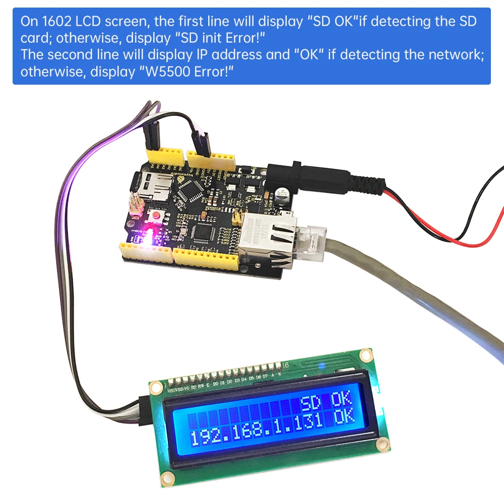 Keyestudio W5500 Ethernet Network Development Board +USB For Arduino UNOR3 DIY Project For Smart IOT Home System  (WITHOUT POE)