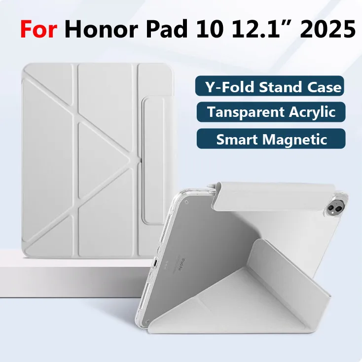 

For Huawei Honor Pad 10 12.1 Inch 2025 HEY3-W00 MagicPad 2 GT Pro Pro 12.2" 12 X Air 12 Y-Folding Stand Magnetic Tablet Cover