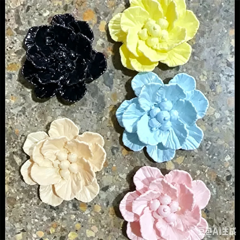 2026-最新-30-ピース-ロットカラープリントアクリル花びら装飾手作り花の形花柄-diy-ジュエリー衣類ヘアアクセサリー