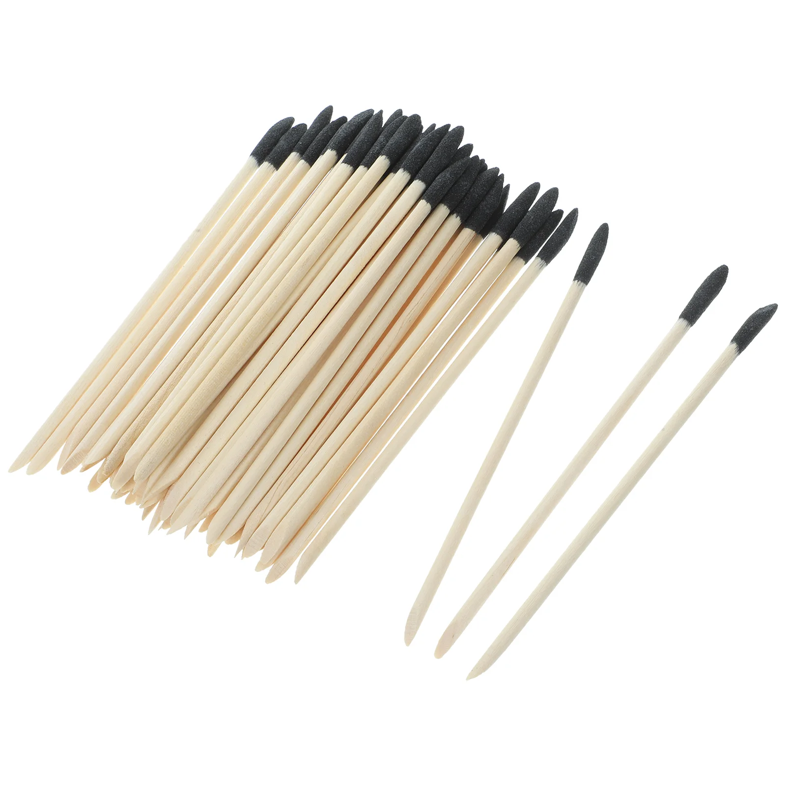 50 Pcs Fine Detail Sanding Stick Wooden Model Plastic 50pcs Polishing Sticks Sandpaper Tool Craft Sponge Small