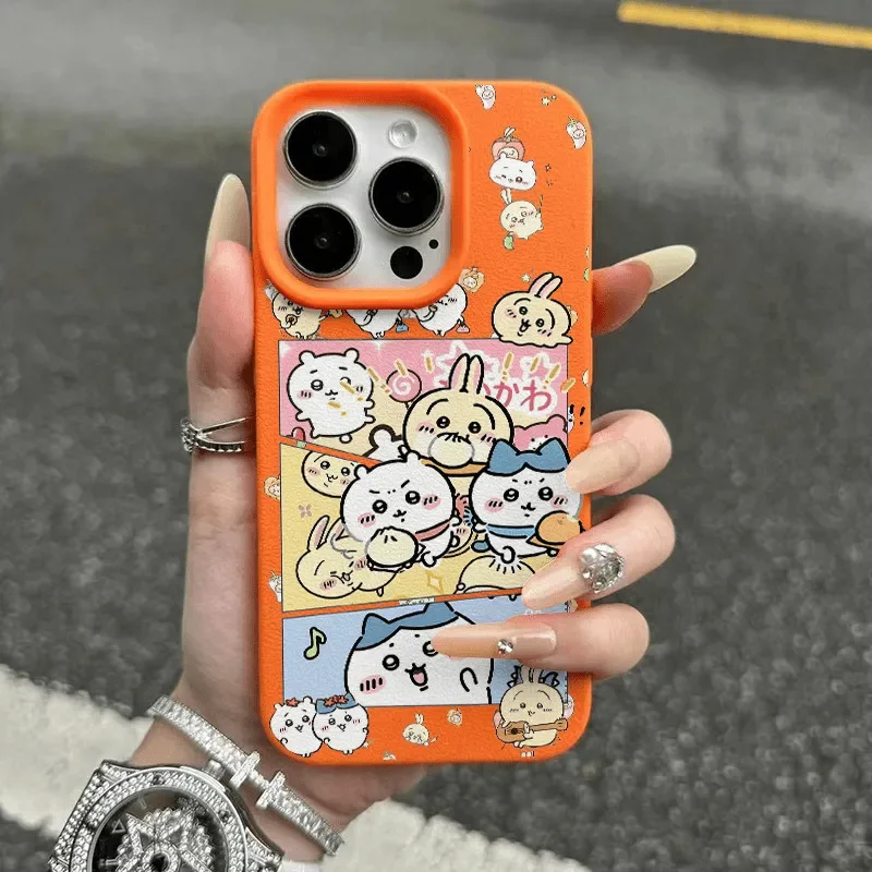 Kawaii Lovely Chiikawa Usagi Hachiware Anime Cartoon Cute Phone Case For iPhone 16 E 15 14 13 12 11 Pro Max Plus Y2K Lucky Cover