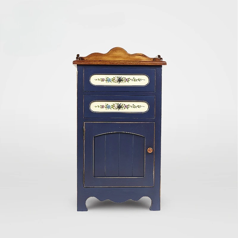 

American rural solid wood chest European foyer bedroom entrance shoe cabinet modern simple locker furniture