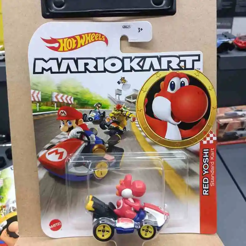 Original nuevo Hot Wheels GBG25 Super Mario Bros. película Mariokart coche 1/64 modelo de coche de fundición a presión juguetes regalos sorpresa para niños