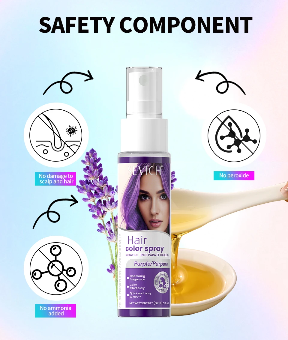 Temporäre Haar Färben Spray Haar Farbe Farbstoff Spray Bunte Haar Styling Produkt 30 ml Für Tägliche Party Cosplay DIY Haar farbe Creme – Detail 8
