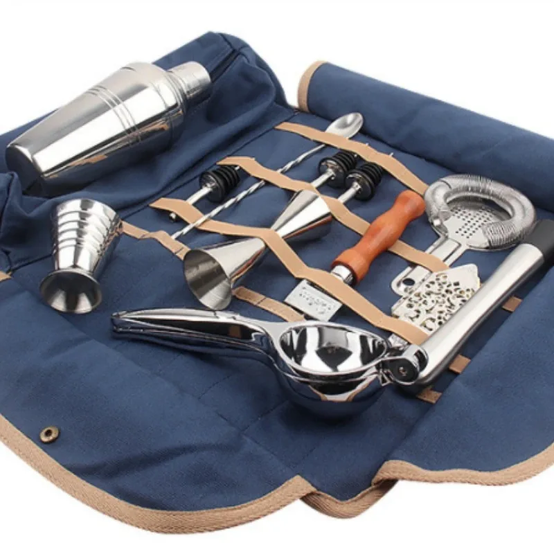 

Портативная сумка для хранения, водостойкий Оксфордский набор инструментов для коктейлей, дорожная холщовая сумка для бармена