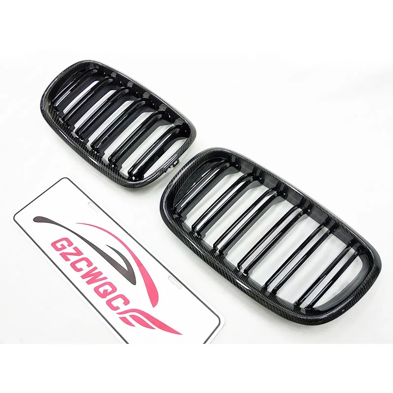 

E70 Решетка из углеродного волокна для BMW X5 E70 X6 E71, передний бампер, решетка Kindey, сетка 2007-2014, сменная гоночная решетка