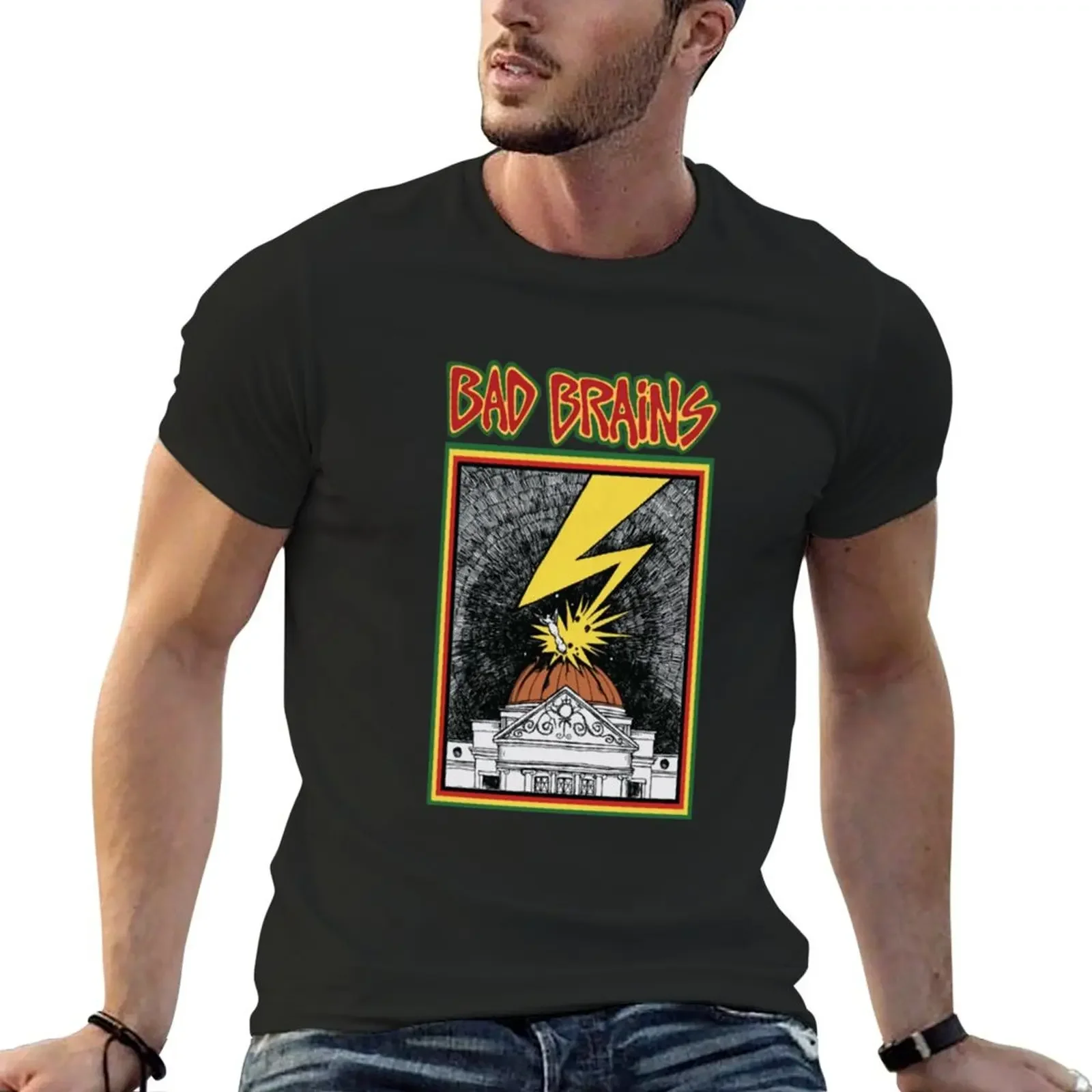 Bad Brains T-Shirt new edition boys animal print anime clothes Men's clothing