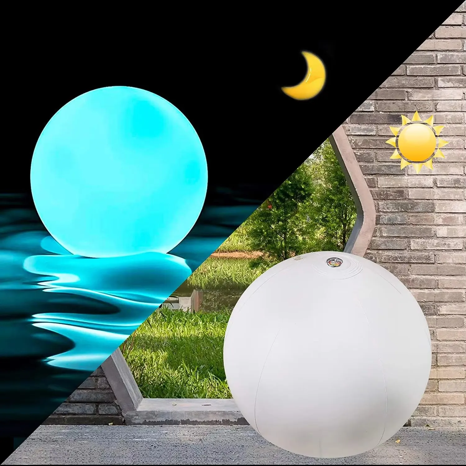 

Inflatable Floating Beach Ball with Color-Changing Led Lights, Perfect for Summer Parties, Pool Parties, or Beach Parties, a Dazzling Feast That Lights up in the Dark
