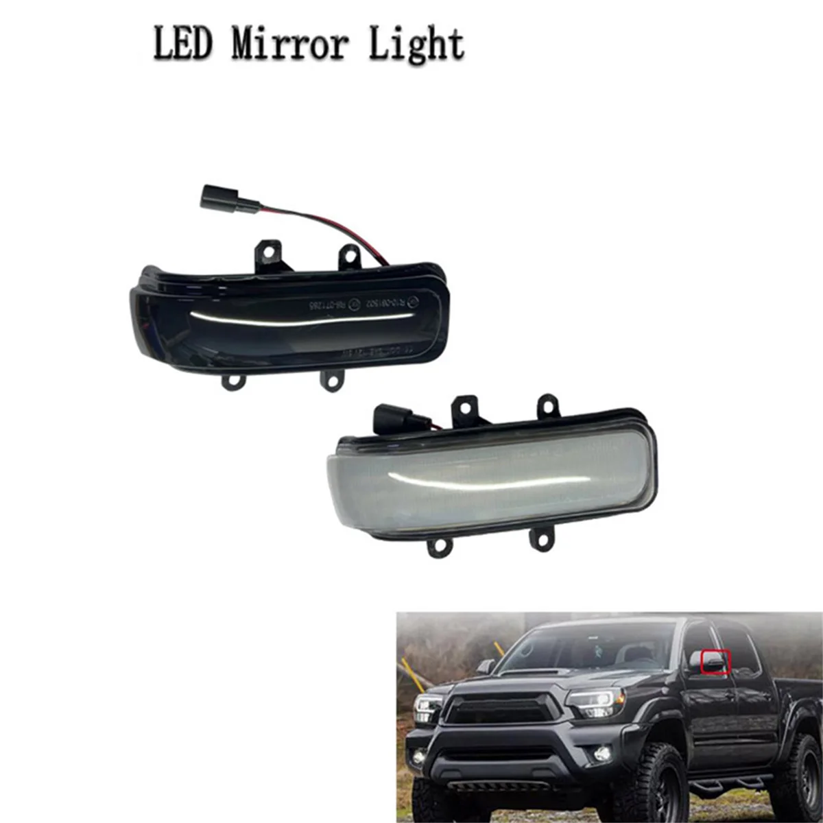 1 زوج سيارة مرآة الرؤية الخلفية مصباح إشارة الانعطاف LED لتويوتا RAV4 4 عداء نوح فوكسي تاكوما هايلاندر ألفارد 2008-2013 أ