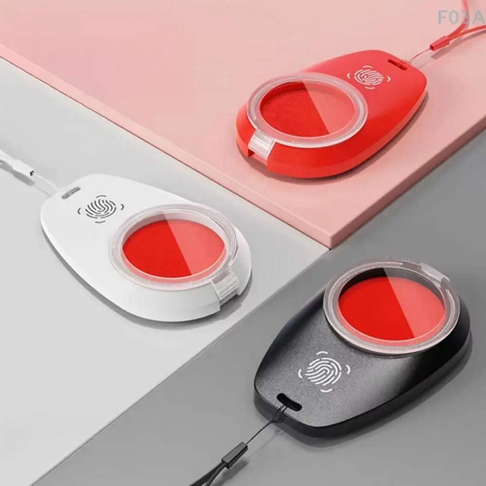 Mini tampone di inchiostro per impronte digitali con stampaggio trasparente Stampa con le dita Tampone di inchiostro per firma con le dita impermeabile Anti-falso ad asciugatura rapida