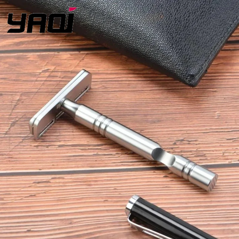 

YAQI матовый хромированный цвет AC Blade Excalibur однолезвийная мужская безопасная бритва для бритья