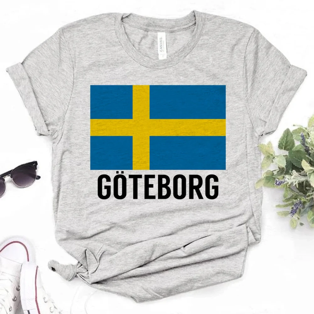 Swedish tshirt women streetwear graphic comic t shirt female manga funny clothes