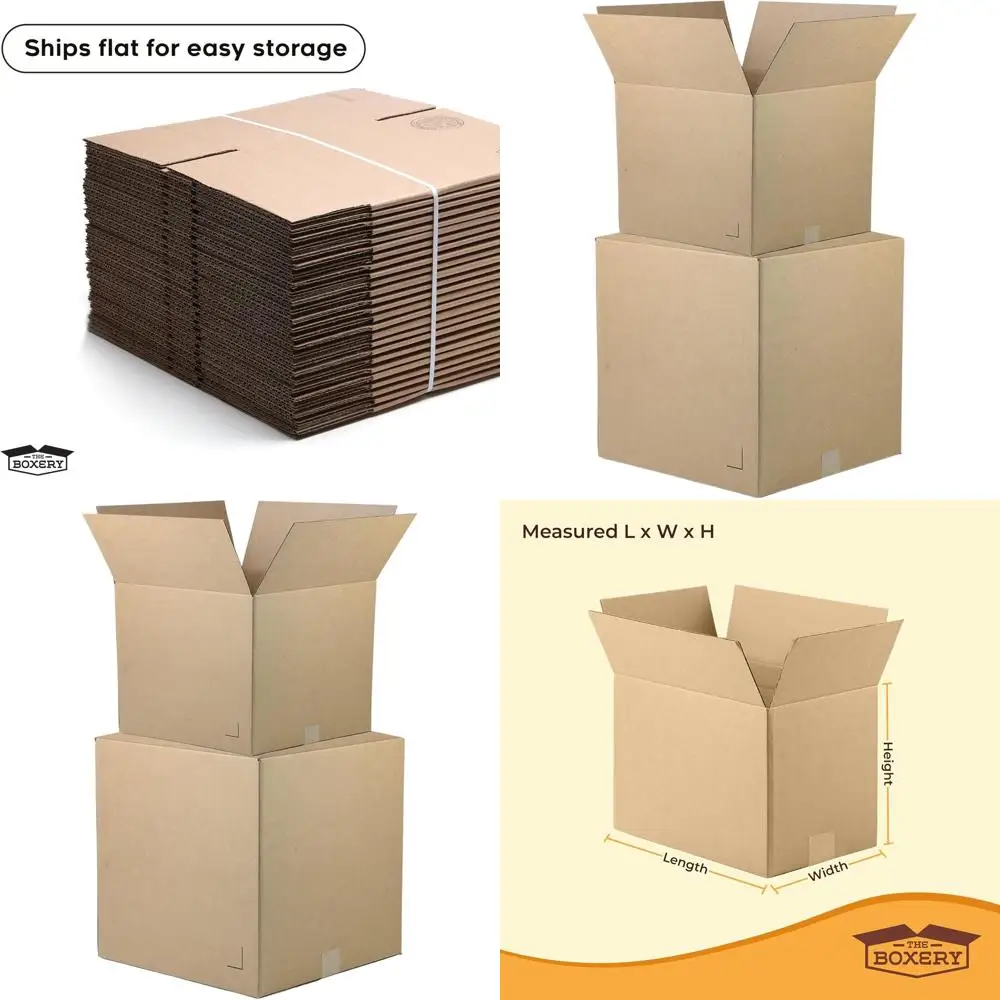 

25-Pack 18x16x14 Inch Brown Corrugated Cardboard Boxes for Shipping, Packing, Moving, Storage - Durable, Eco-Friendly, Recyclabl