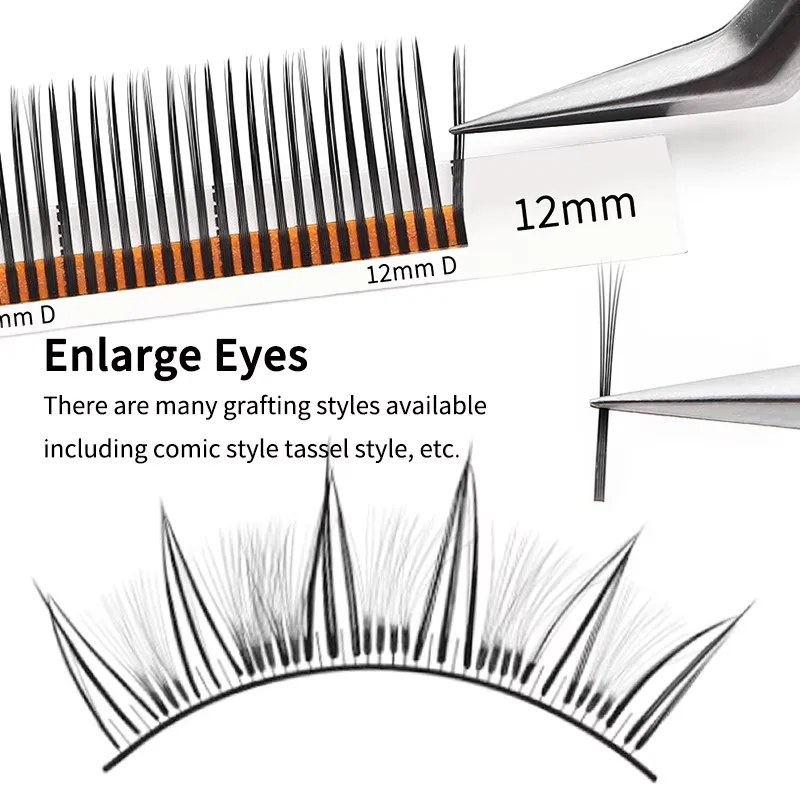SENSE LASHES 12 Rows 0.07mm 5D Cashmere Volume Wispy Eyelash Extensions Natural Soft Easy Fans Volume Individual Lashes