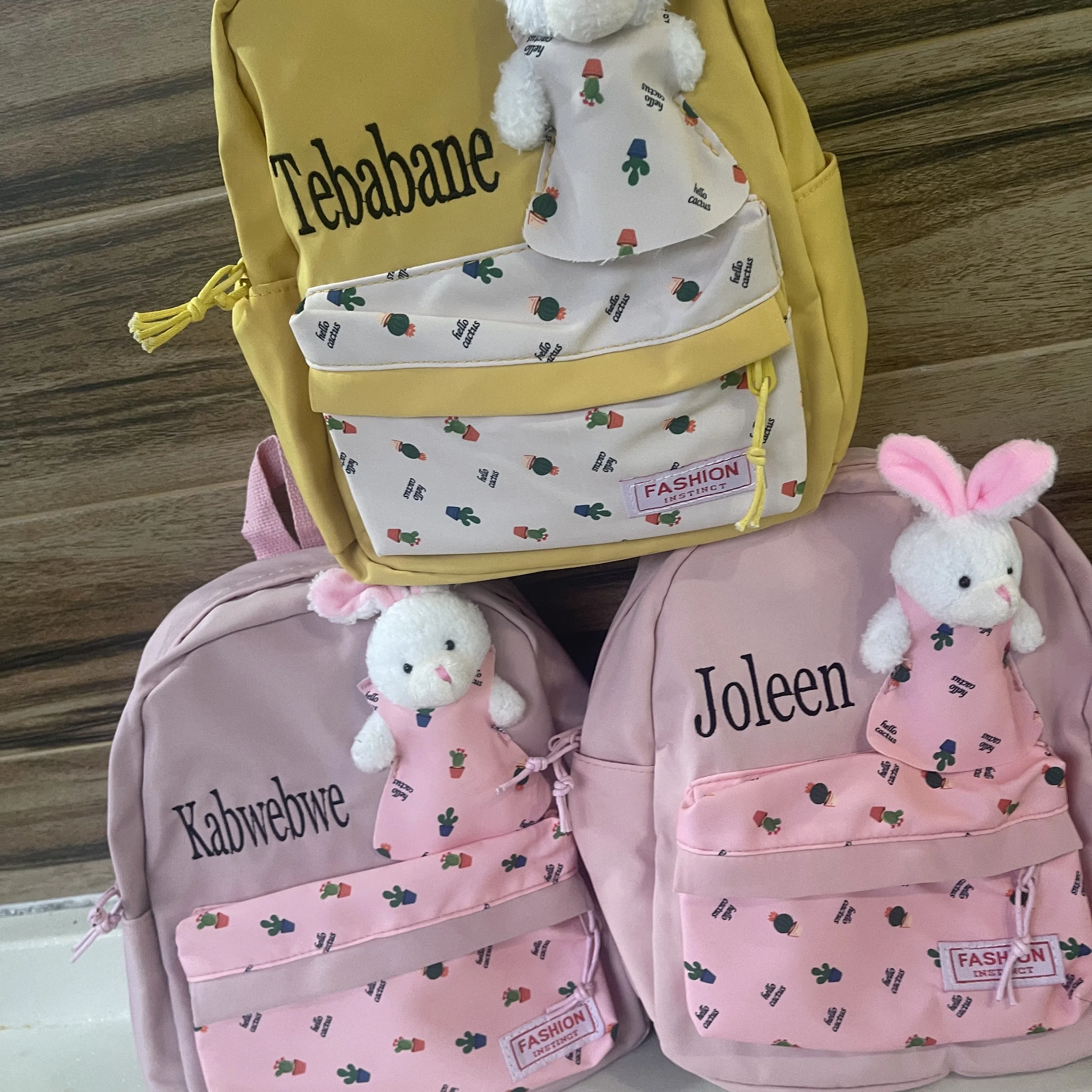 Lovely Little Rabbit Boys Girls Backpack Personalized Name Princess Kindergarten Backpack Custom Little Girls Snack Backpacks